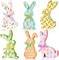 6 Pcs Easter Bunny Wooden Signs Bunny Decor Easter Tabletop Decor Rabbit Shape Table Sign